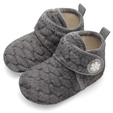 Unisex Kids Toddler Slippers Socks 13-13.5 Little Kid Dark Grey/Lozenge