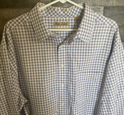 Roundtree & Yorke Gold Label Shirt 2XL Tall Non Iron Perfect Performance READ