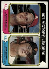 1974 Topps 1973 Victory Leaders (Wilbur Wood / Ron Bryant) LL #205 🔥