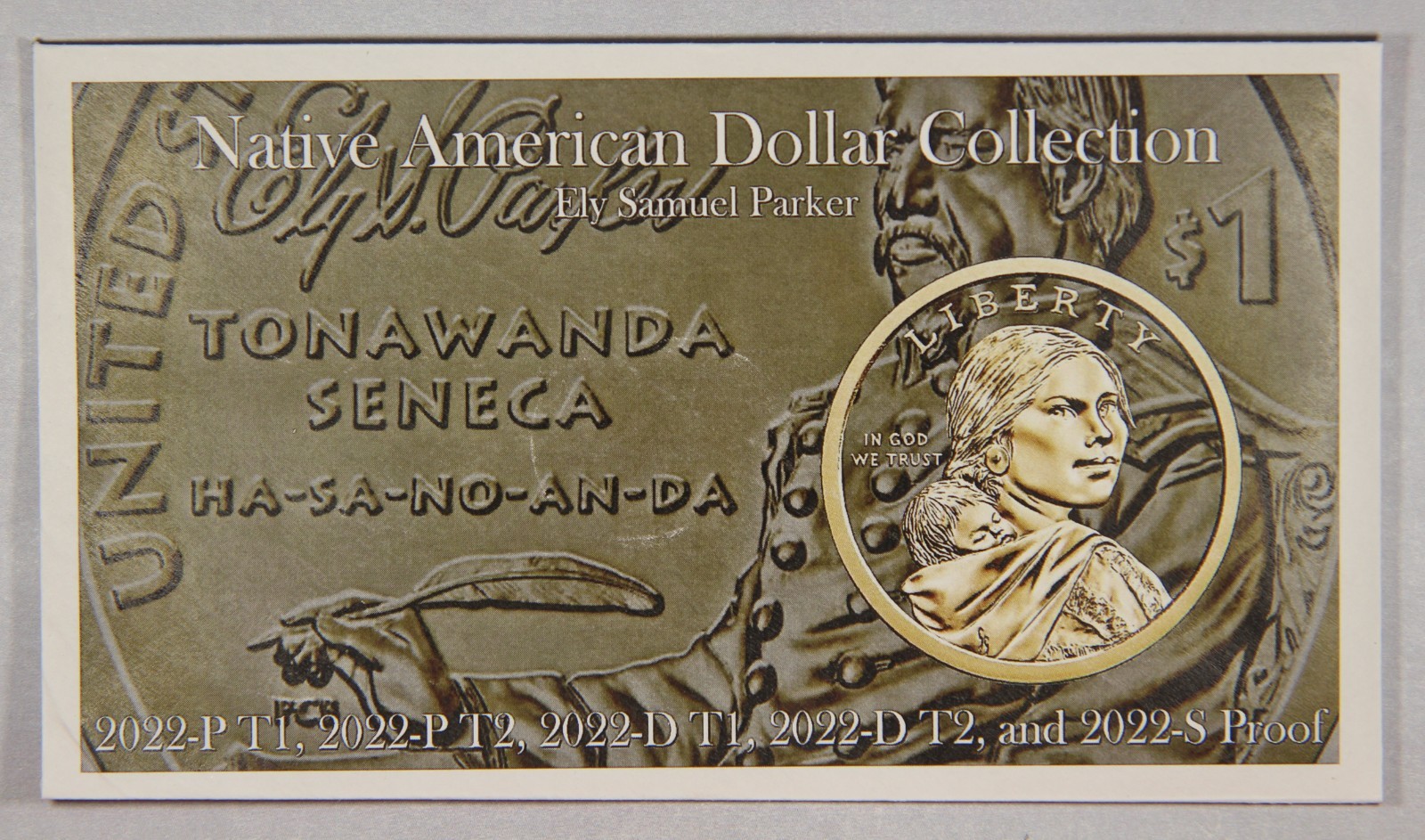 2022 P D S T1 T2 Sacagawea Dollar Proof Native American 5 Coin Set Lot PDS