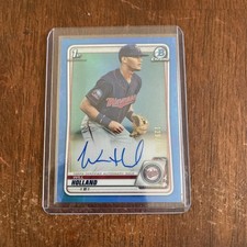 2020 Bowman Chrome #CPA-WH Will Holland 1st Bowman Autograph Blue Refractor /150