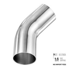 -Pack OD 45 Degree Mandrel Bend Elbow, Thicken 1.5 mm 304 Stainless 2 Inch 2