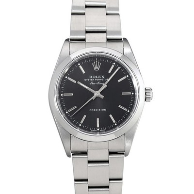 Rolex Air-King 14000M 34mm Stainless Steel Black Wristwatch #WW2089