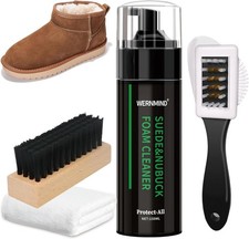 Suede Nubuck Boot Cleaner Kit Waterproof Spray Leather Shoe Care Brush Towel