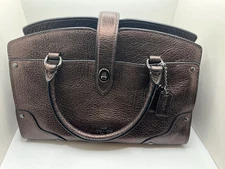 Coach Mercer Satchel 37779 Leather Handbag Purse Dark Bronze / Copper