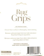 Evriholder Rug Grips, 4 Pack, 4” x 4”