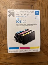 NEW Up&Up HP 902XL 3pk Replacement Ink Cartridge - Cyan/Magenta/Yellow