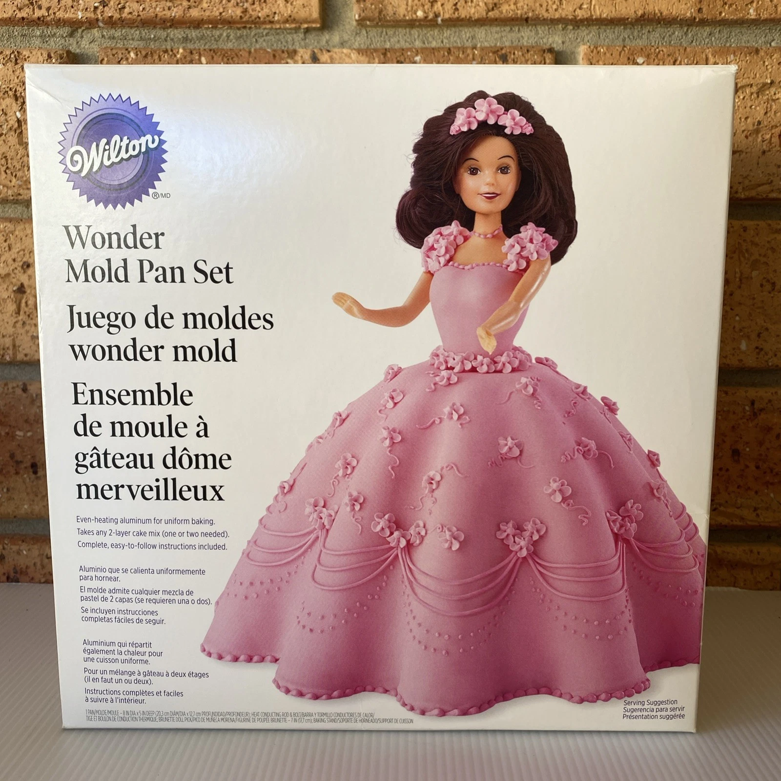 WILTON Wonder Mold cake tin set ~ retro ‘dolly varden’ style ~ can use any doll