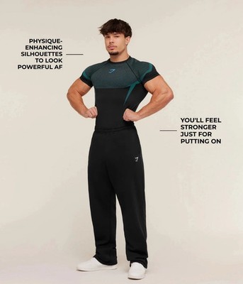 Gymshark Onyx 5.0 v5 Seamless T-Shirt Black/Lift Green - SIZE