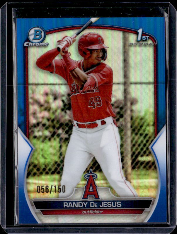 2023 Bowman #BCP-19 Randy De Jesus Chrome Prospects Blue Refractor 56/150
