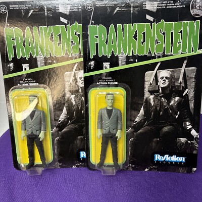 2 Reflection Action Figures Frankenstein Monster Lot Unpunched Series 1