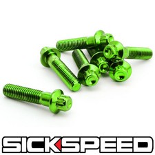 5 Pc Green Wheel Bolts For 3 Piece Wheelsrim Lip 44mm Thread 8x1.25 P10