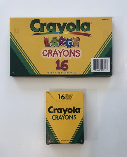 Vintage Crayola Crayons 16 Large and 16 Regular 🖍 | eBay