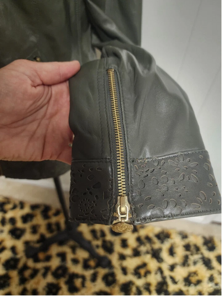 Chaqueta de cuero vintage Betsey Johnson Foto 3 de 4