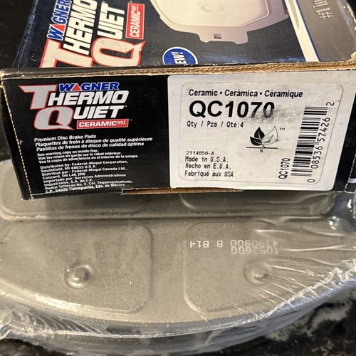 Wagner QC1070 Thermo Quiet Disc Brake Pad Set Ceramic No Clips/Shims Included - Bild 5 von 6