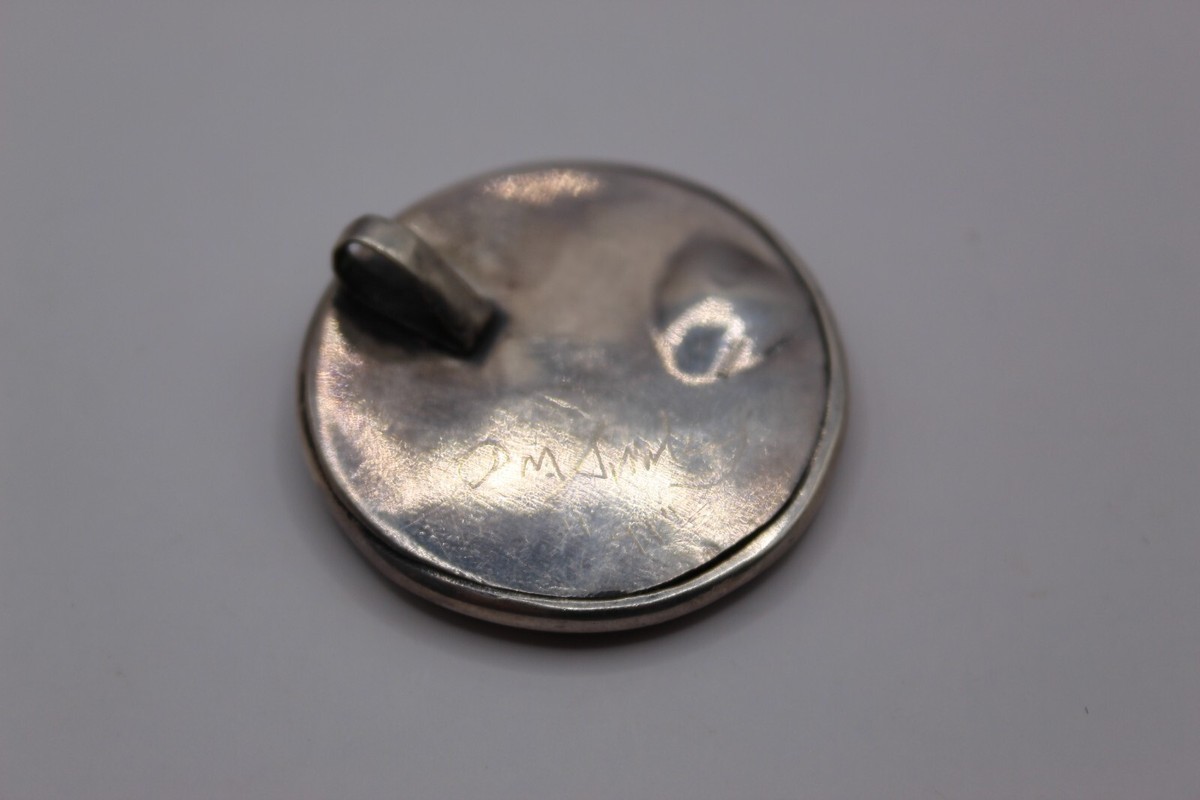 1991 Pm. Smiley SS Custom Multi-Stone Disk Pendant (073PID) | eBay