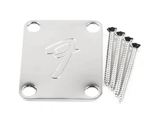 Genuine Fender F Neckplate Chrome 099-1448-100