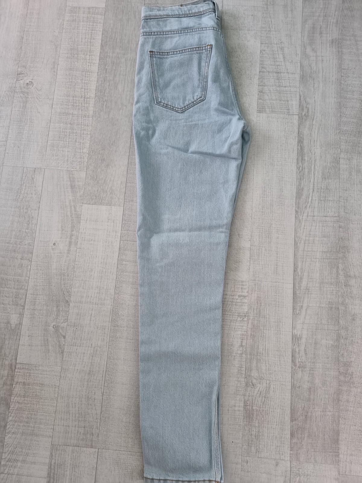 Mens Straight Jeans in Faded Light Blue image 3