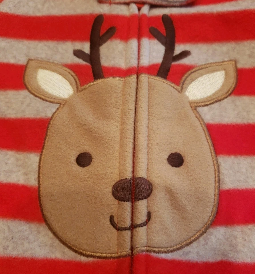 Manta roja para dormir con reno recién nacido Carter's Just One You nueva con etiquetas  Foto 2 de 3