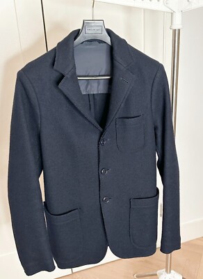 Aspesi Wool Blazer Jacket Sport Coat Mens Medium Navy Blue