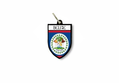 keychain key chain ring flag national souvenir shield belize