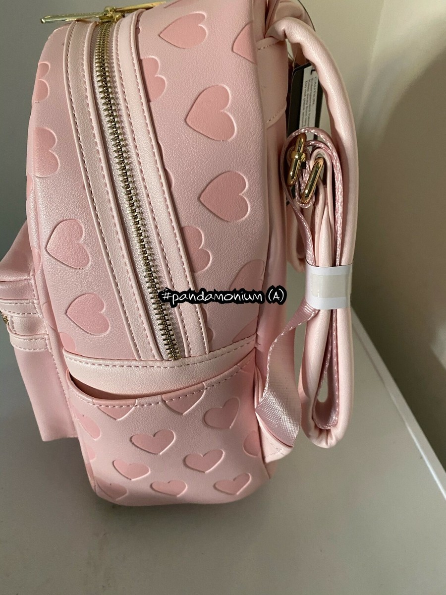 Loungefly リロとエンジェル 桜柄 2Way ショルダーバッグ ピンク Stitch & Angel Cherry Blossom Heart Crossbody Bag | Loungefly