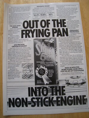 BENZIN SLICK 50 PERMANENTE MOTORAUFBEREITUNG 1985 WERBUNG A4 AKTE 23