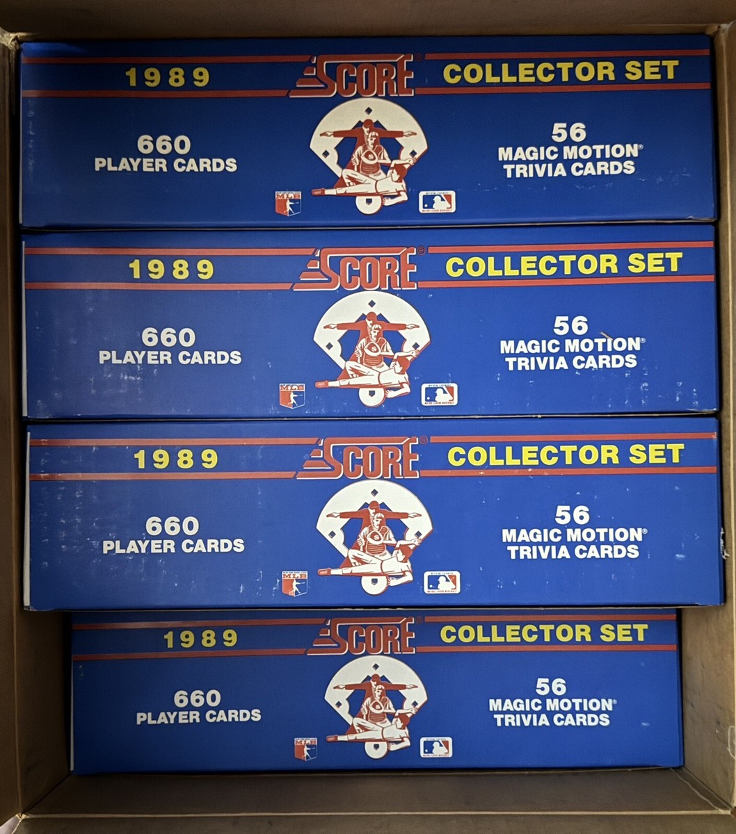 1989 Score Baseball Cards Complete Collector Set W/56 Magic Motion