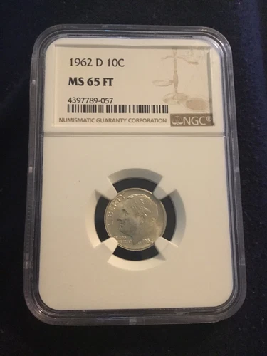 1962D 10CSILVER Roosevelt NGC MS65 Bonus Coin Silver WW2 5C 3 Coin Lot 2 Silver