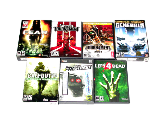 Vtg PC Game Lot Left 4 Dead Unreal Tournament Fear Command & Conquer Call Duty - Picture 10 of 10