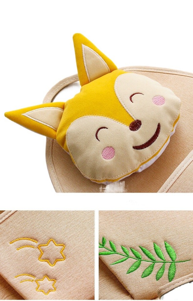 Cartoon fox multifunctional wall Hanging storage pockets 4 pockets