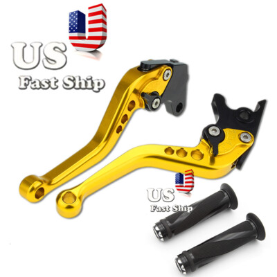 CNC Short Clutch Brake Levers Handle Grips For CBR1000RR/FIREBLADE 2004-07 4pcs