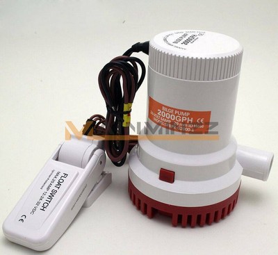 New 12V 2000GPH Submersible Marine Boat Bilge Water Pump With Float Switch #W8*