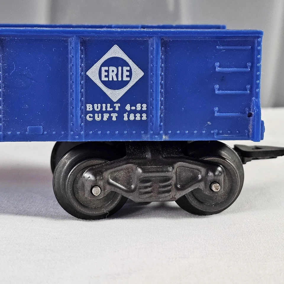 Marx Trains BLUE 51170 ERIE REMOVABLE ENDS GONDOLA O Gauge Post War 1:48 Scale - Image 3 of 4