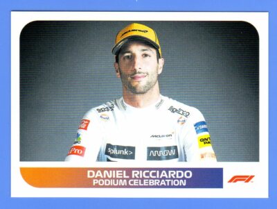 TOPPS Official F1 Sticker Formula 1 2021 #116 Daniel RICCIARDO McLaren F1 Team