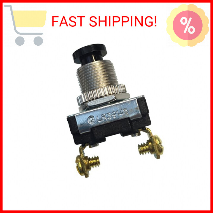 Gardner Bender Push Button Momentary Switch Black 1 PK for sale  