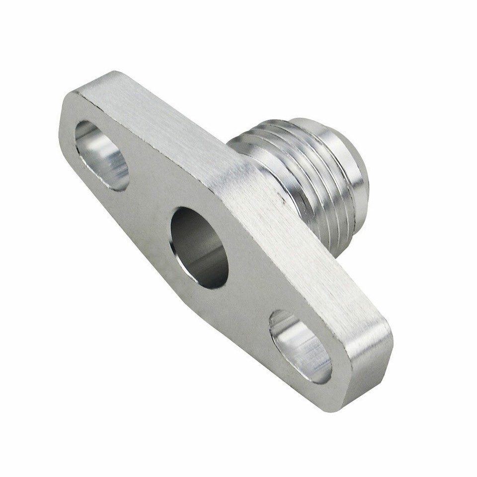 Bride de vidange d'huile turbo 10 an, adaptateur de bride de retour d'huile AN10 en alliage d'aluminium pour séries TD04 TD05 TD06