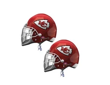 Set Of 2 Kansas City Chiefs Helmets NFL Anagram Balloons Decoration Football