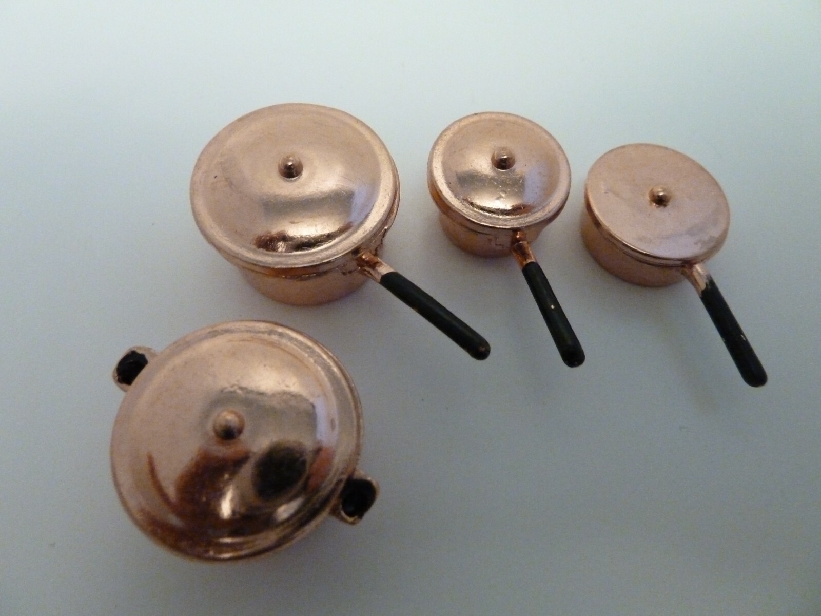 Dolls House Saucepans & Pot Copper Kitchen Accessory Miniature 112th