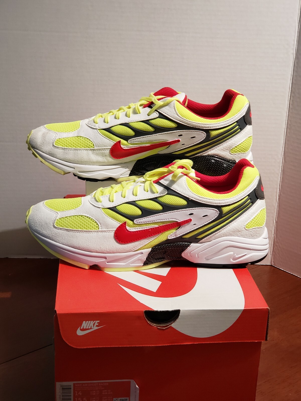 yellow running shoes