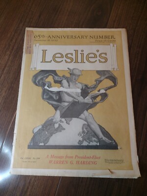 December 1920 Leslie's Weekly Edison President Elect Warren Harding