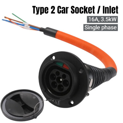 Type 2(Mennekes IEC 62196-2)  Car Socket/Inlet (Electric Vehicle End), 16A 3.5kW