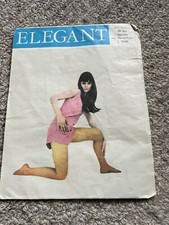 1 Pair Vintage Bulgarian Elegant garter stockings 9 Long Vienna Flat Knit