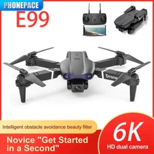 Drone Quadricoptère E99 Pro - Télécommande, Caméra HD 6K, Fixation d'Altitude, A
