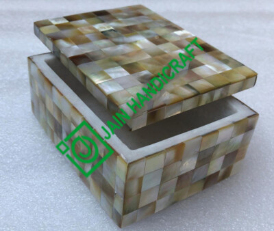 6''X4'' Marble Trinket Jewelry box Inlay handmade Home Decor moap malachite H5