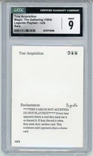 True Acquisition - Magic The Gathering - Legends Playtest - CGC 9 - CTC
