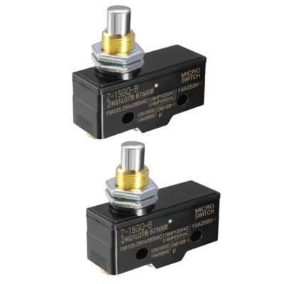 2pcs Z-15GQ-B 1NO + 1NC Panel Mount Snap Button Type Micro Limit Switch
