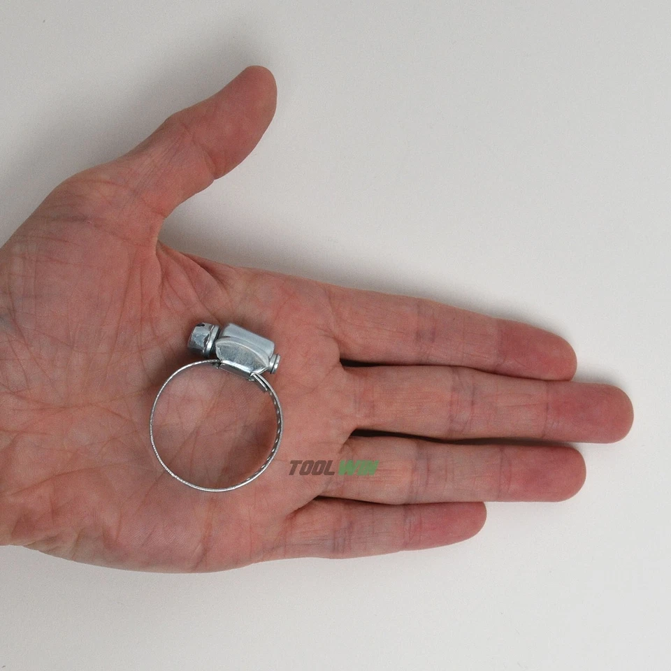 50 pc Hose Clamps 5/8" to 1-1/4" Radiator Heater Adjustable Band Steel Worm Clip - Image 2 of 4