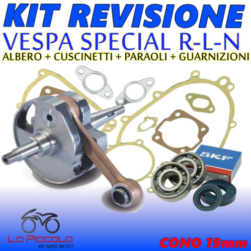 VESPA 50 SPECIAL MOTOR SHAFT REVISION KIT + BEARINGS UMBRELLAS AND SEALS - Picture 1 of 1