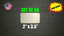 50 Pieces - BRUSHED SILVER ALUMINUM SUBLIMATION BUSINESS CARDS BLANKS